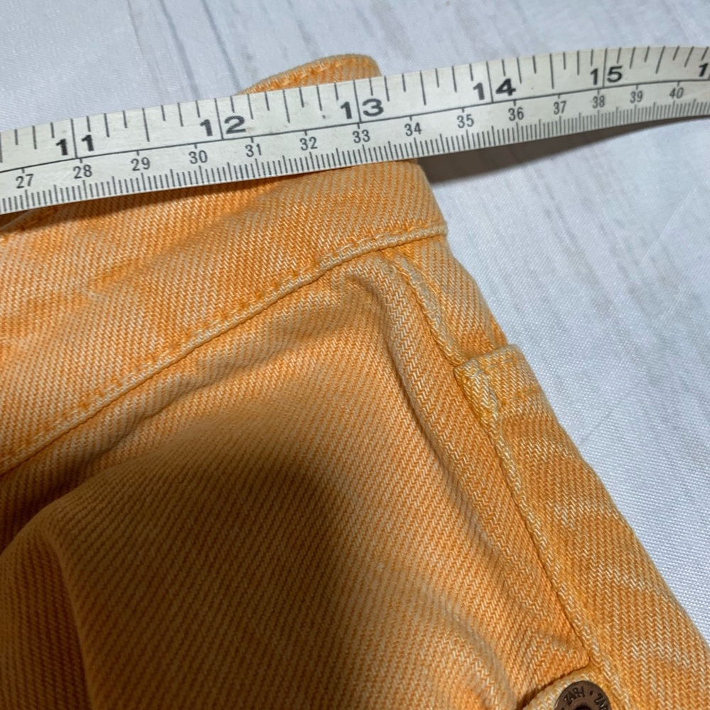Zara High rise wide leg orange denim. Size 4. - Picture 8 of 11